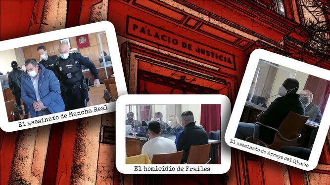 Tres juicios por asesinato u homicidio en Jaén entre febrero y abril de 2022.