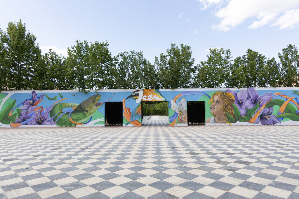 As&iacute; ha quedado el mural 'Pintando por Ja&eacute;n' en el Parque Andr&eacute;s de Vandelvira