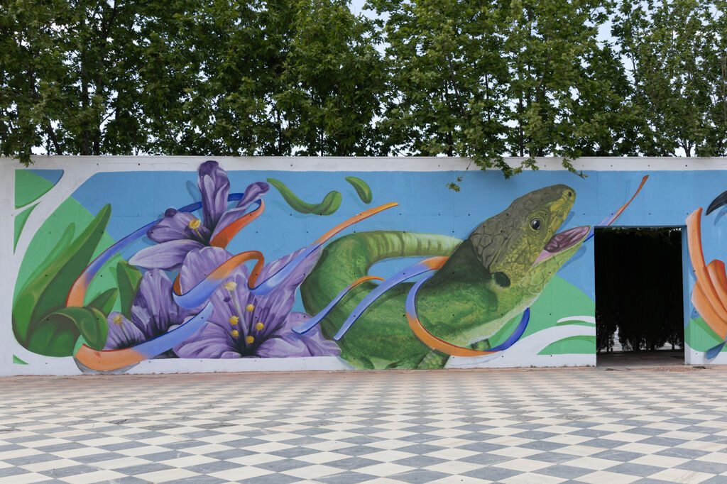 As&iacute; ha quedado el mural 'Pintando por Ja&eacute;n' en el Parque Andr&eacute;s de Vandelvira